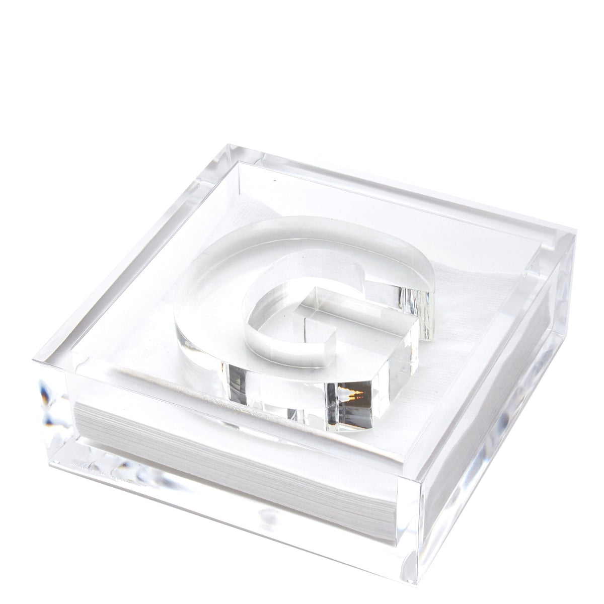 Initial Acrylic Cocktail Napkin Holder