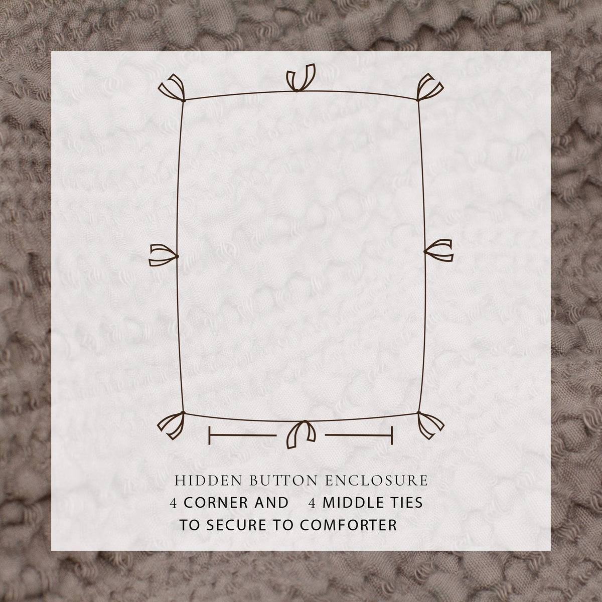 100% Cotton Honeycomb Waffle Duvet Set - Mattea Collection