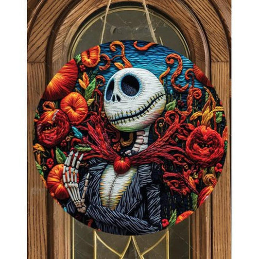 Jack Skeleton Embroidered Effect Sign