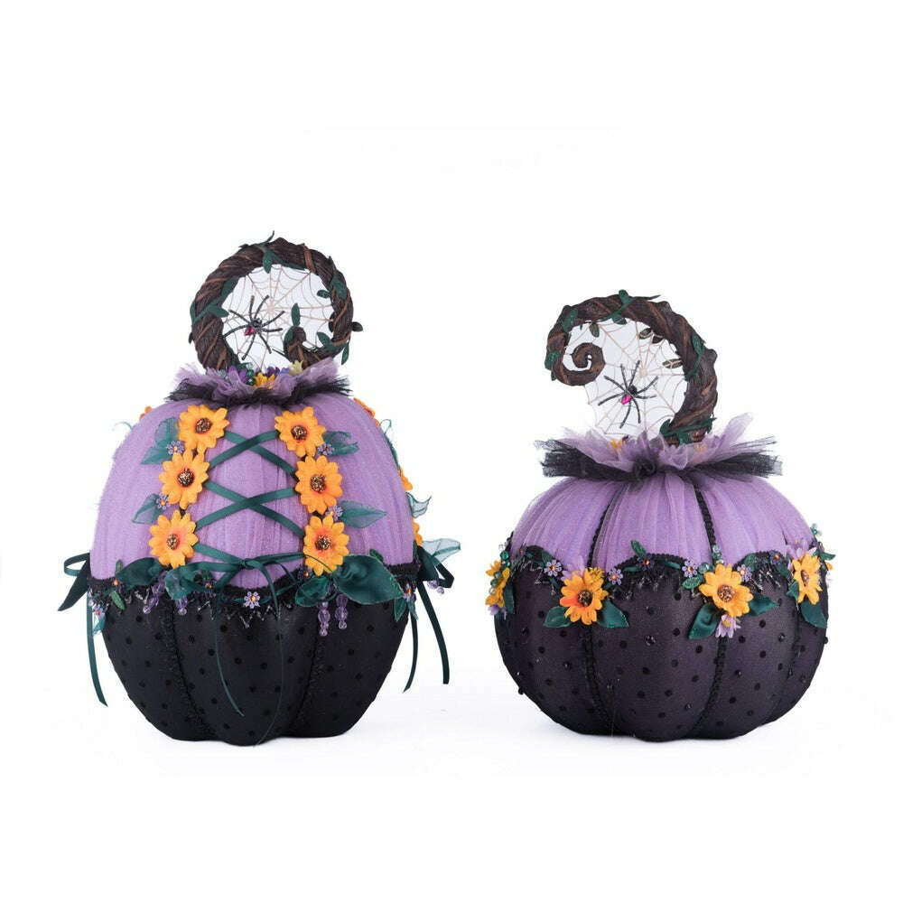 Jacks and Cats Pumpkins Set Of 2 by Katherine's Collection