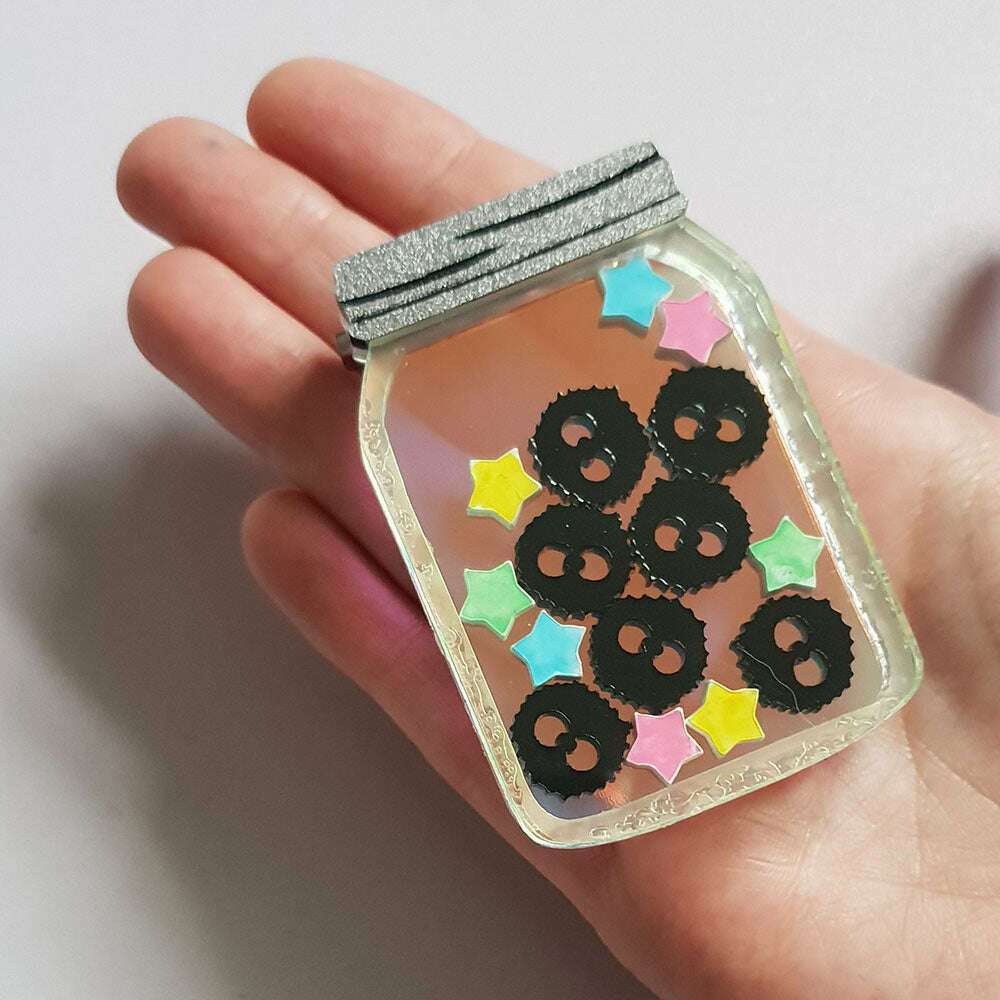 Jar Of Sprites Brooch by Cherryloco