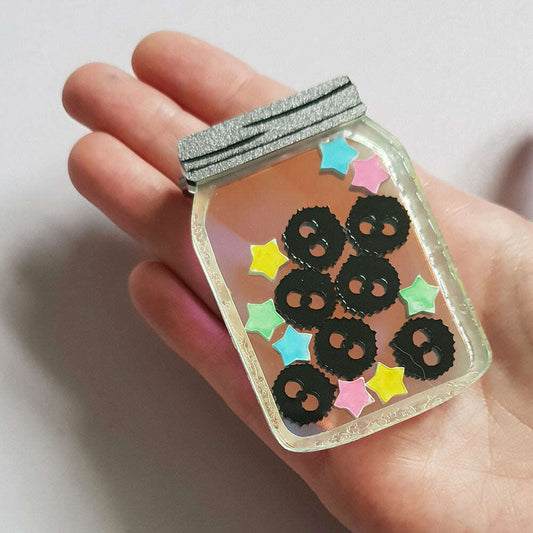 Jar Of Sprites Brooch by Cherryloco
