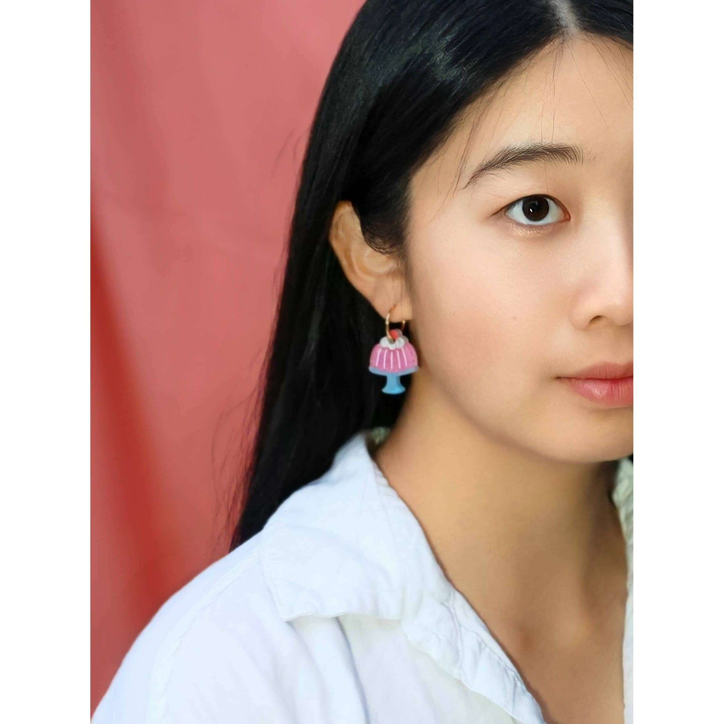 Jello Mold Acrylic Earrings PINK