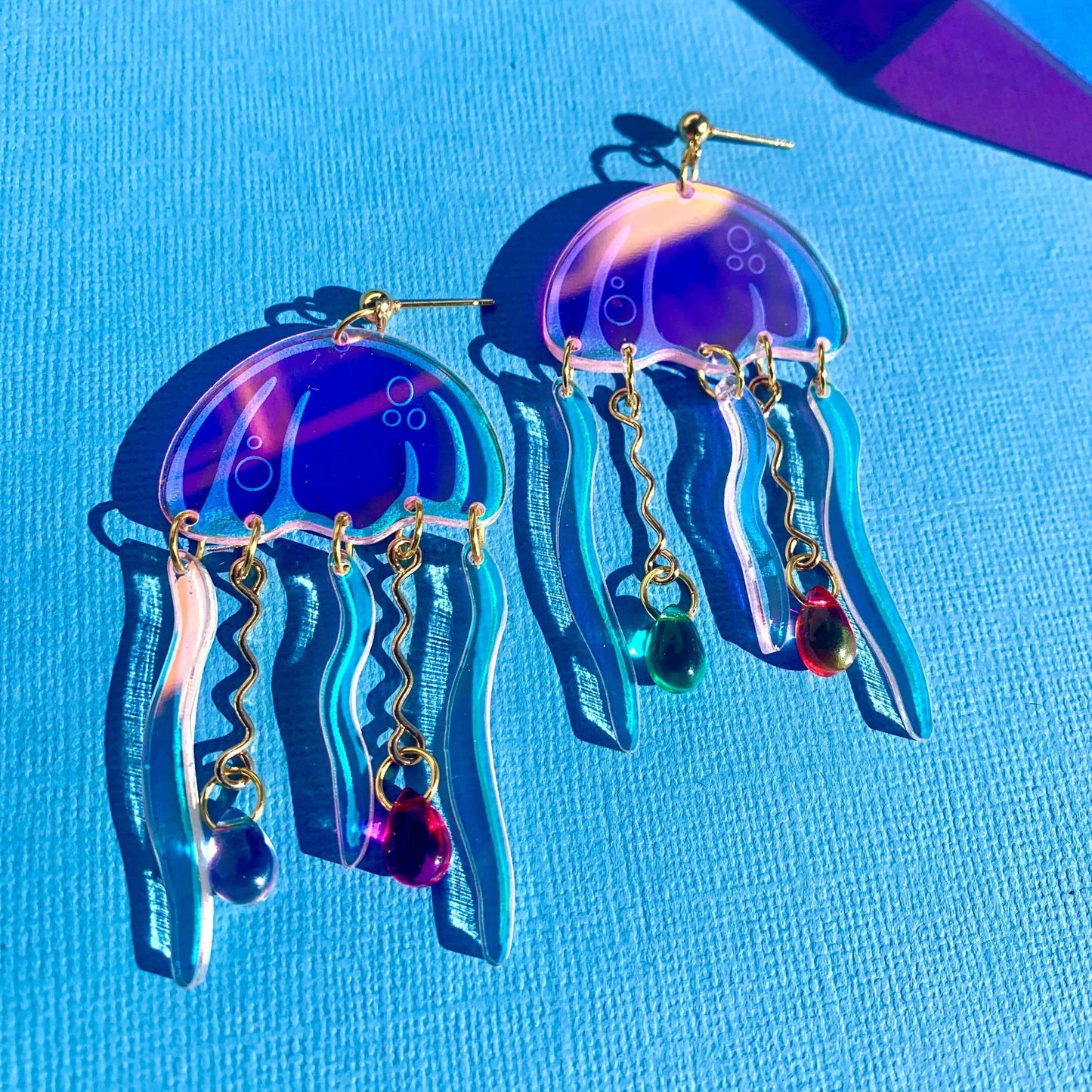 Jellyfish Acrylic Statement Earrings