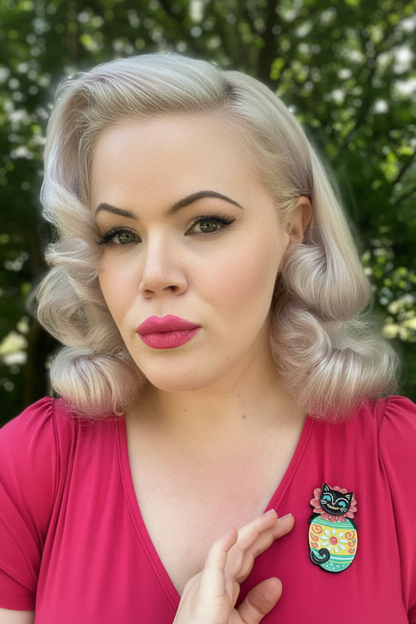 Eggcellent Easter Cat Brooch by Johanna Parker x Lipstick & Chrome