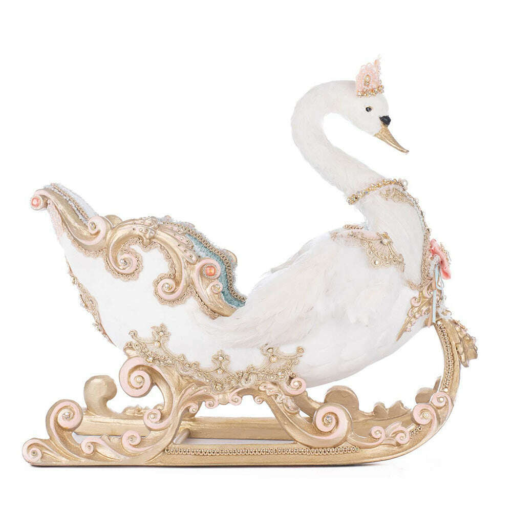 Joyeux Noel Swan Sleigh by Katherine's Collection
