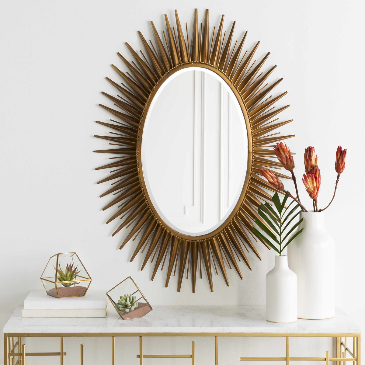 a mirror on a table