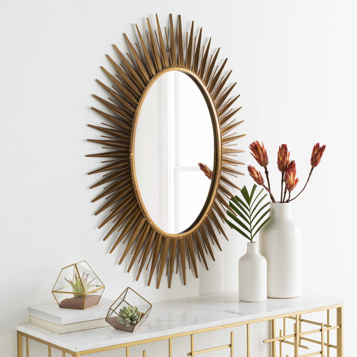 a mirror on a table