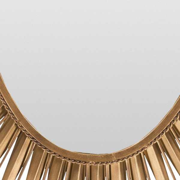 a close up of a mirror