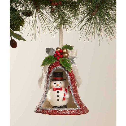 Kitschmas Snowman in Bell | Bethany Lowe | Christmas Decor