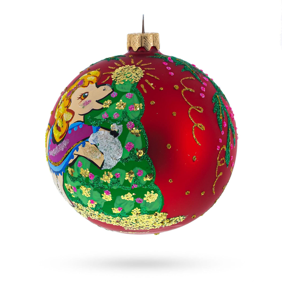 a red and green christmas ornament