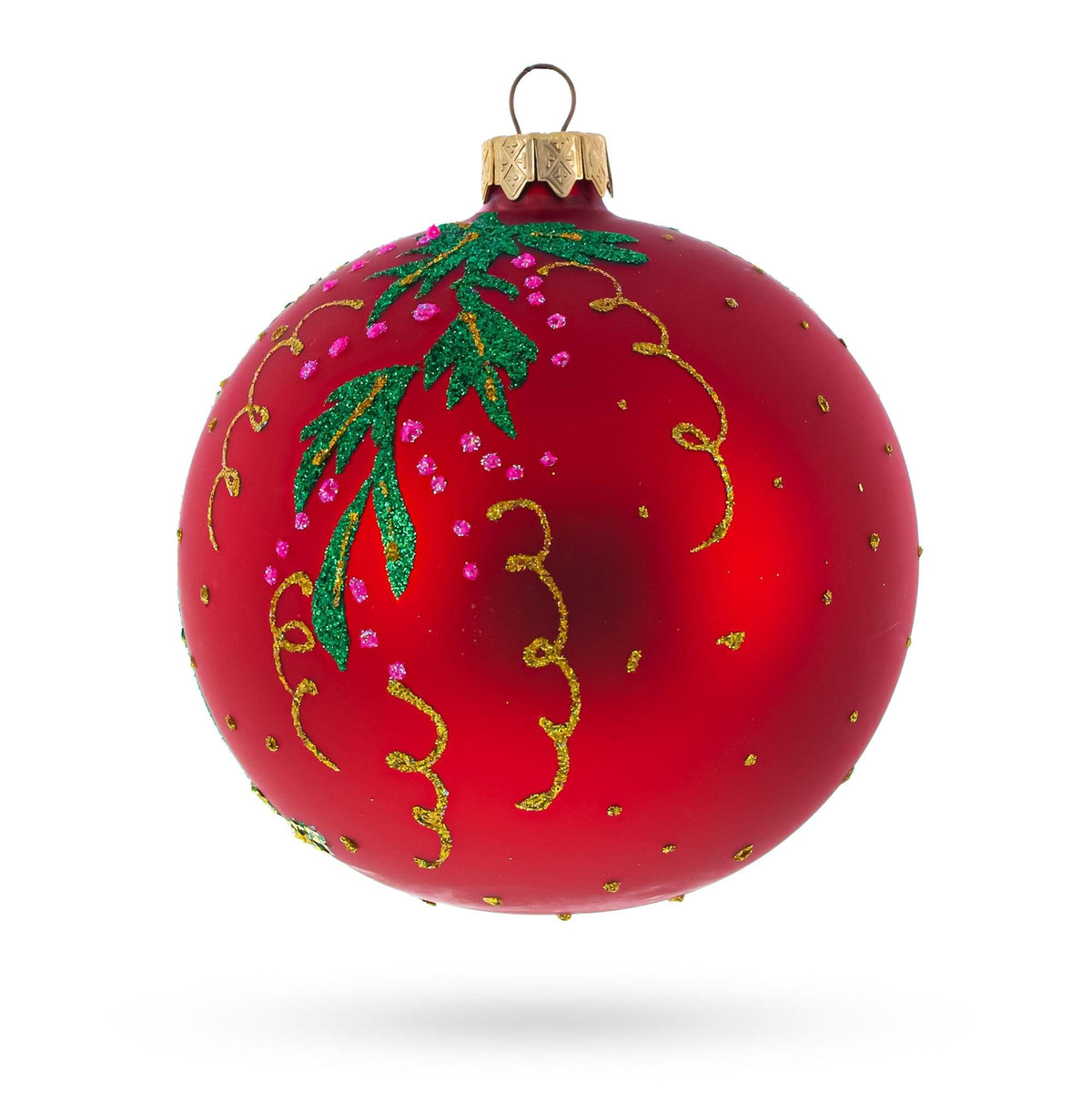 a red and green christmas ornament