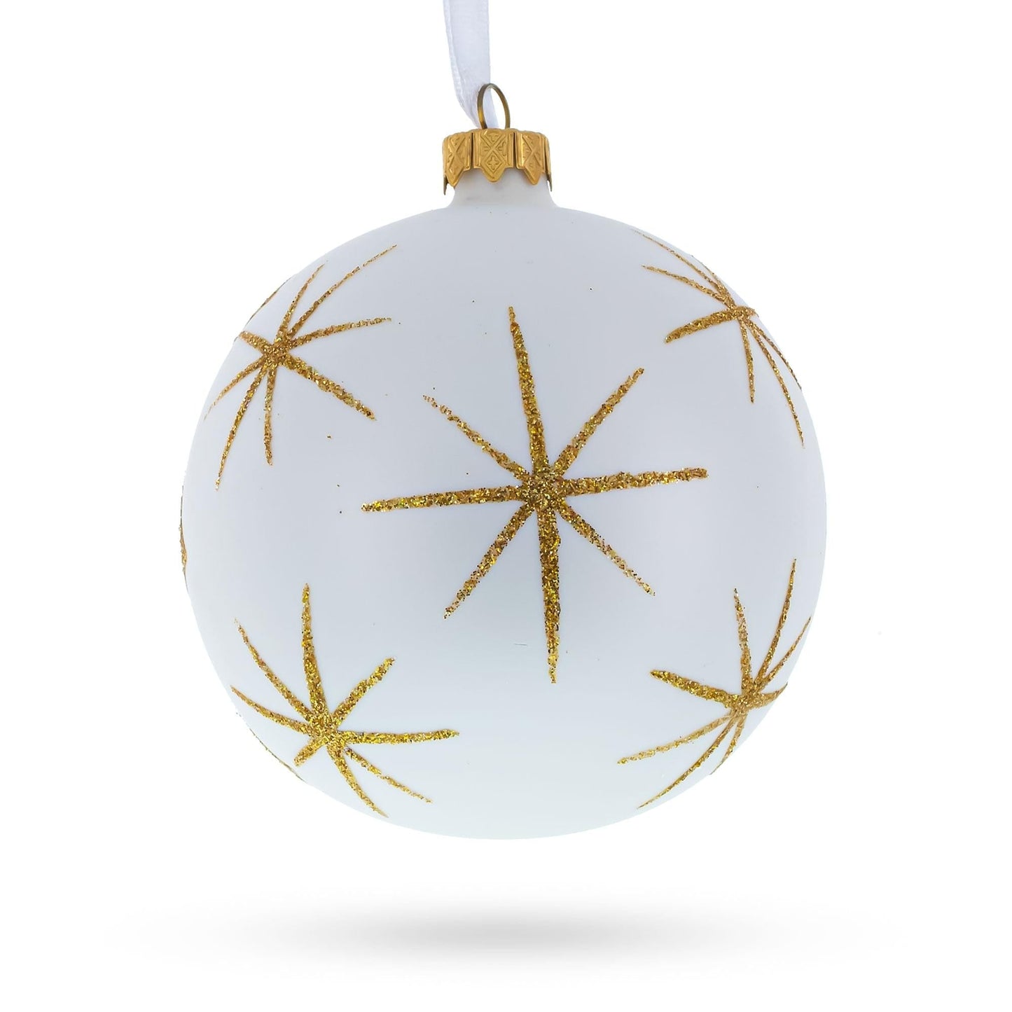 Statue of Liberty at Night, New York Glass Ball Christmas Ornament 4 Inches