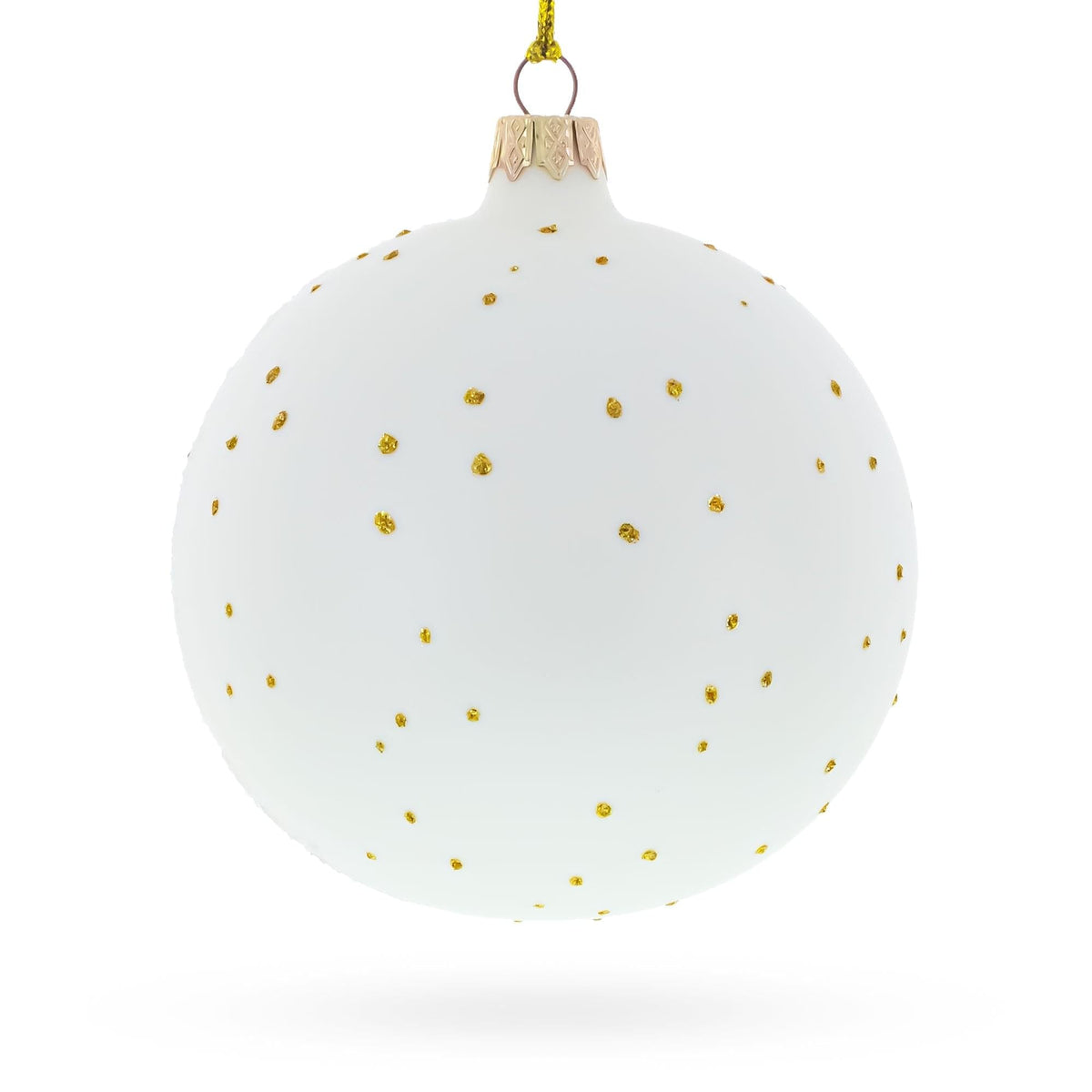 Delicate Fairy on Sparkling Glass Ball Christmas Ornament 4 Inches