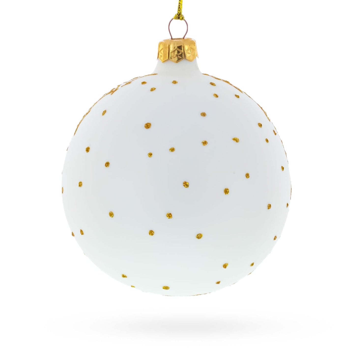 Trumpet and Drum Music Instruments Glass Ball Christmas Ornament 4 Inches