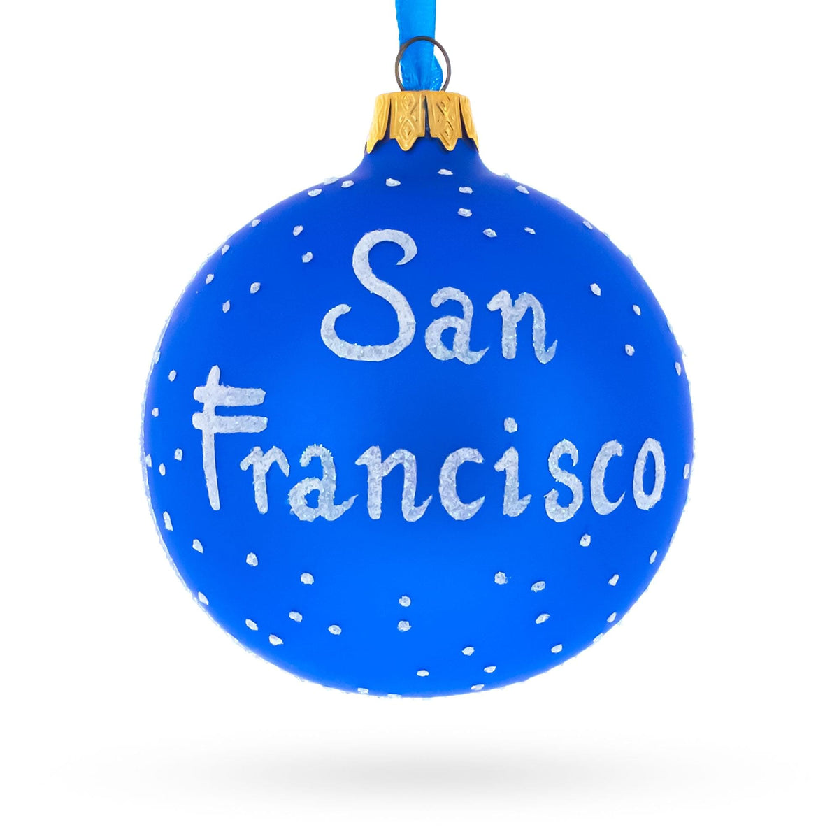 San Francisco, California Glass Ball Christmas Ornament 3.25 Inches