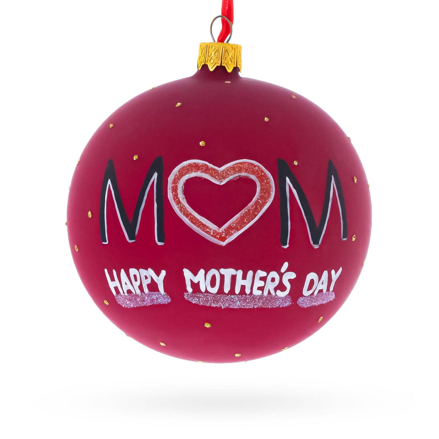 Mother's Day Glass Ball Christmas Ornament 4 Inches