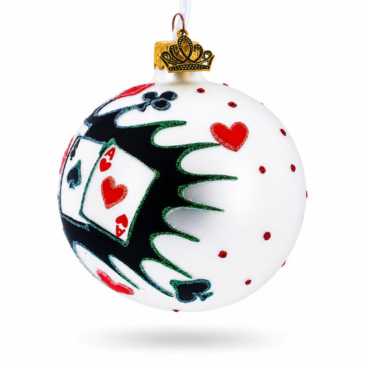 a white and black christmas ornament