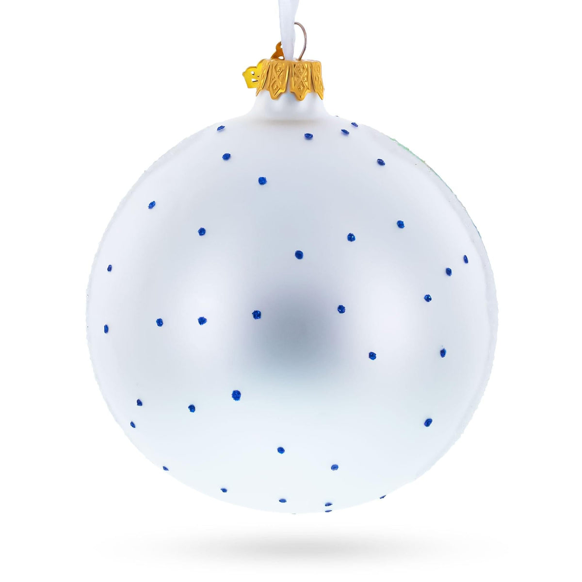 1889 'Irises' by Vincent Van Gogh Glass Ball Christmas Ornament 4 Inches