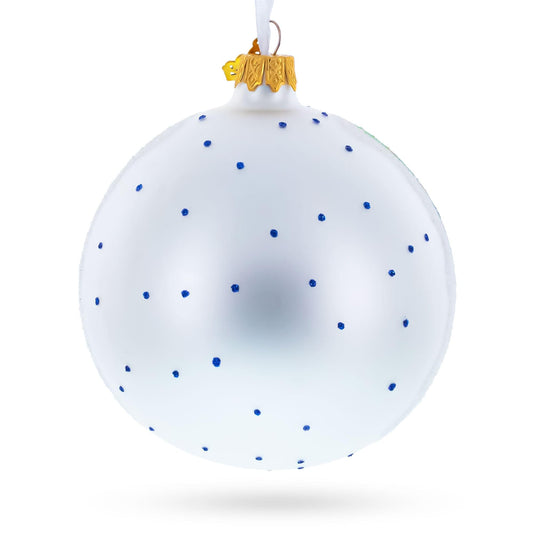 1889 'Irises' by Vincent Van Gogh Glass Ball Christmas Ornament 4 Inches