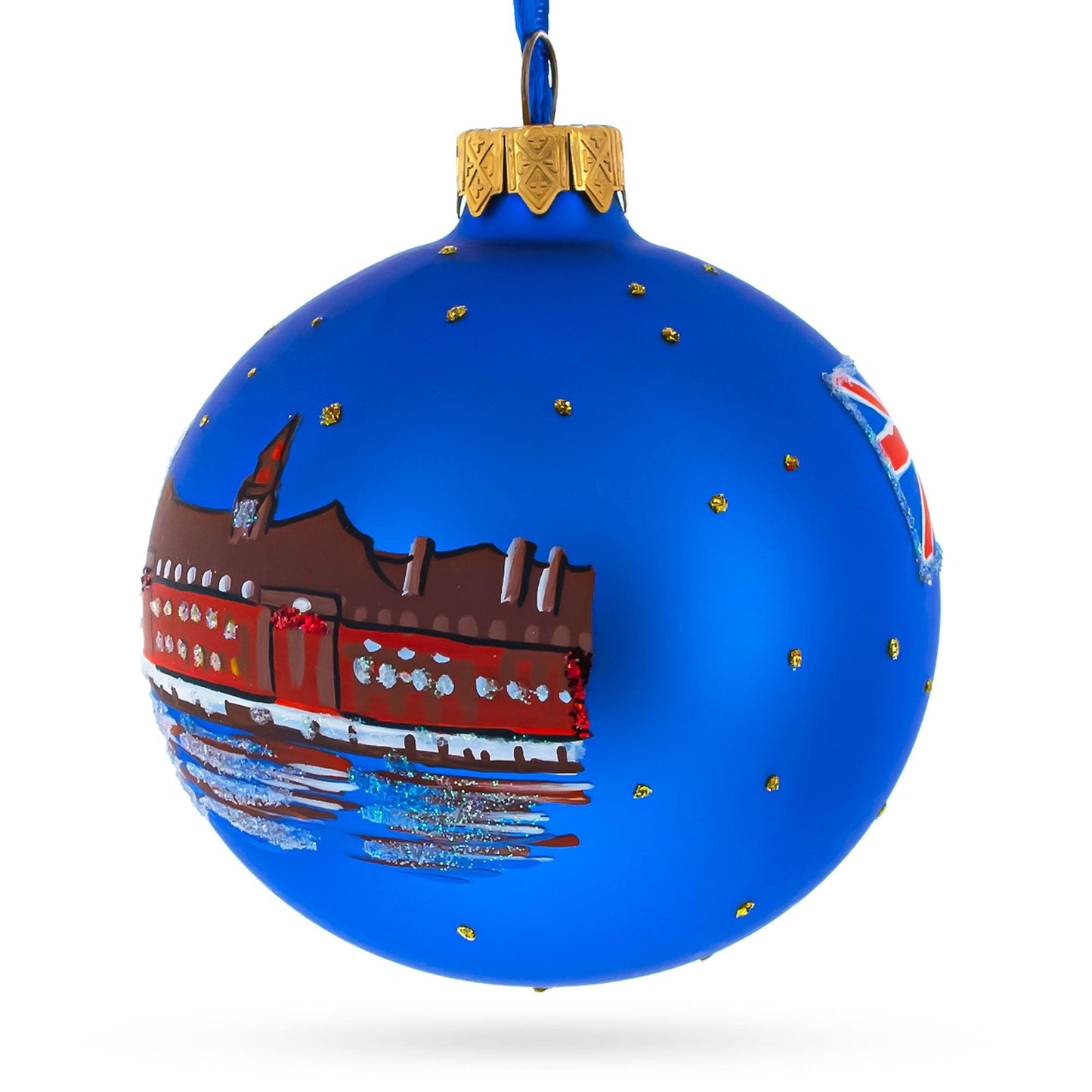 London Eye, United Kingdom Glass Christmas Ornament 3.25 Inches