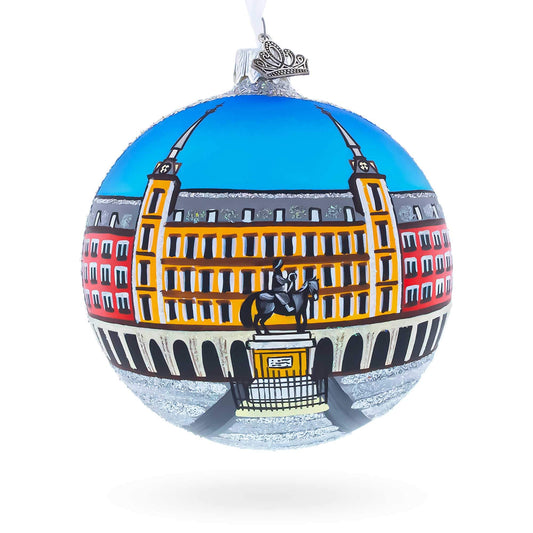 a ball with a picture of a building on it