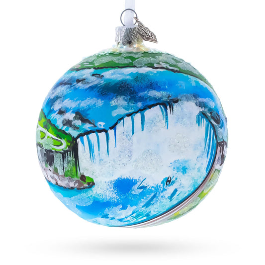 Niagara Falls / Canada Glass Ball Christmas Ornament 4 Inches
