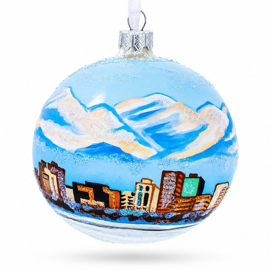 Anchorage, Alaska Glass Ball Christmas Ornament 4 Inches