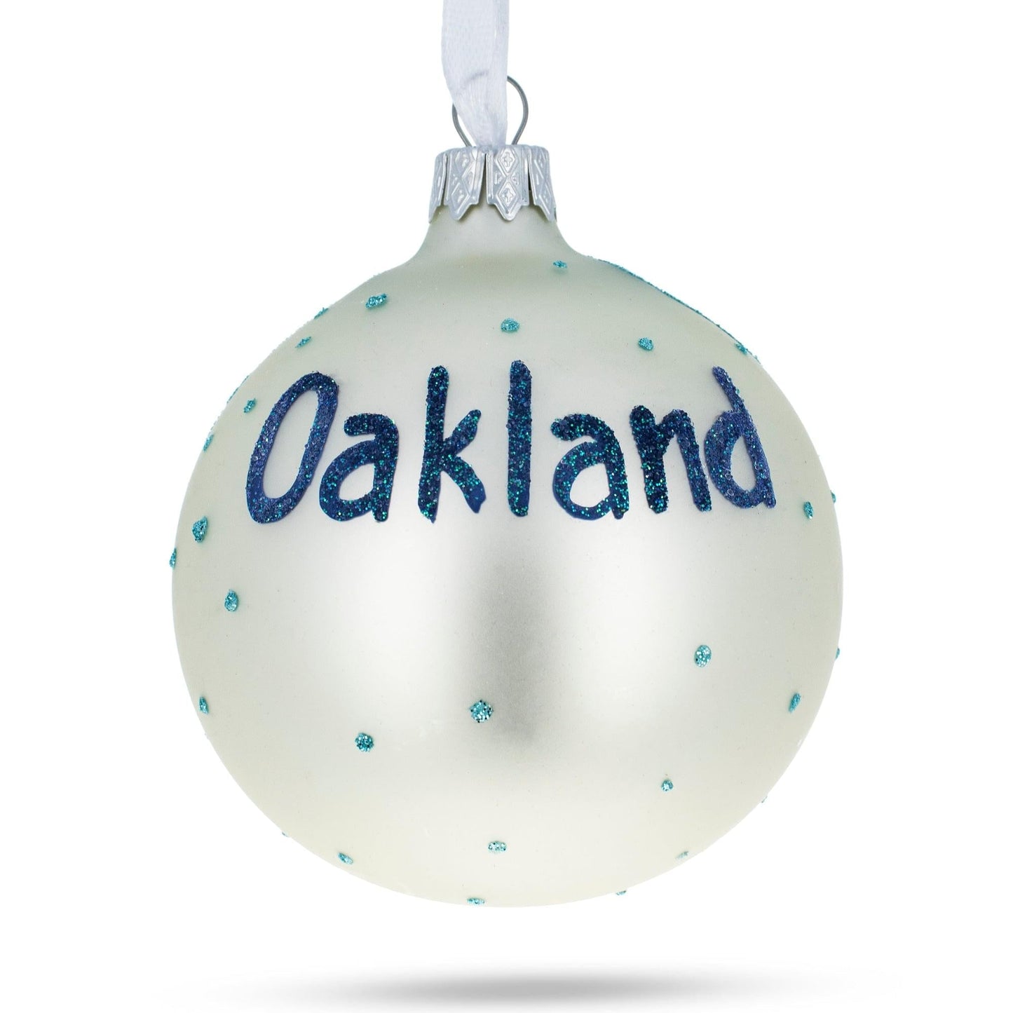 Oakland, California Glass Ball Christmas Ornament 3.25 Inches