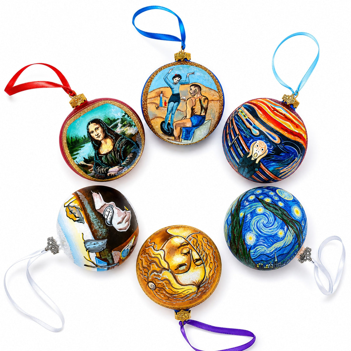 1893 Edvard Munch's 'The Scream' Glass Ball Christmas Ornament 4 Inches