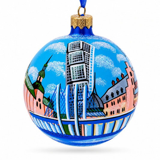 Vadstena Castle, Stockholm, Sweden Glass Ball Christmas Ornament 4 Inches