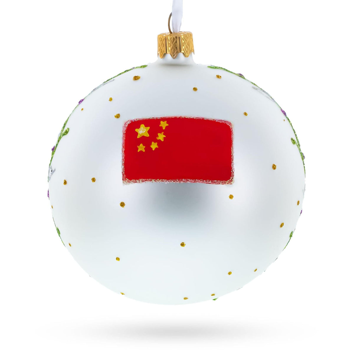 The Great Wall of China Glass Ball Christmas Ornament 4 Inches