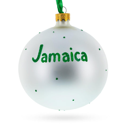 a white and green christmas ornament