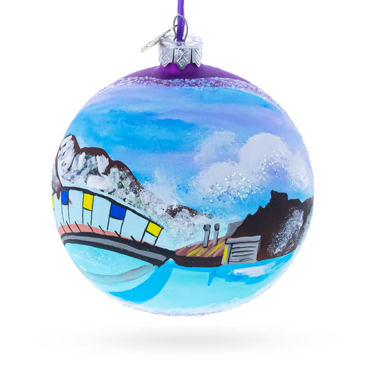 a colorful ornament with a painting on it