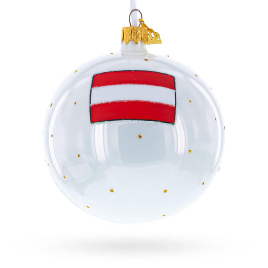 a white and red christmas ornament