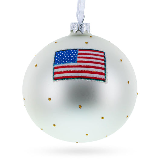 Republican Elephant Glass Ball Christmas Ornament 4 Inches