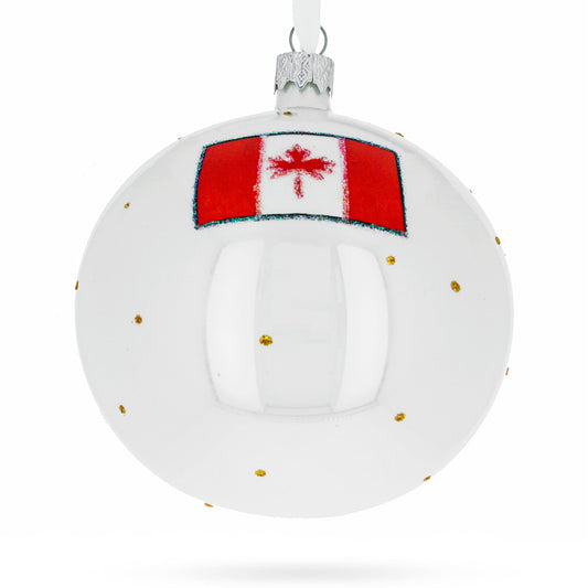 a white and red christmas ornament