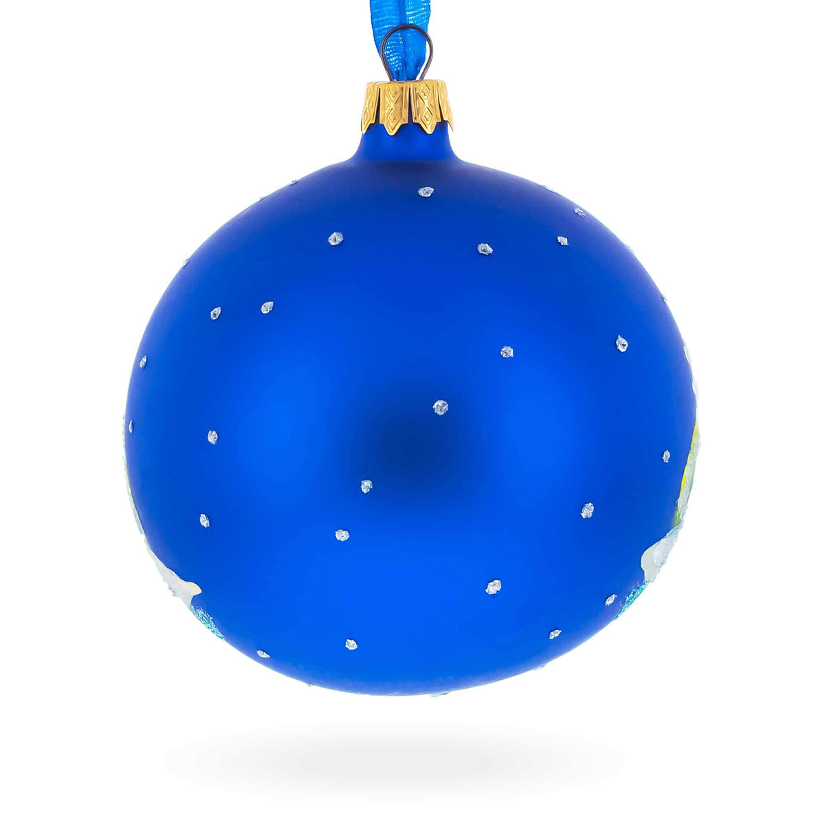 Tropical Aquarium Glass Ball Christmas Ornament 4 Inches