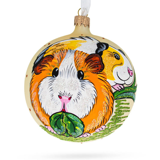 a painted ball with a guinea pig on it