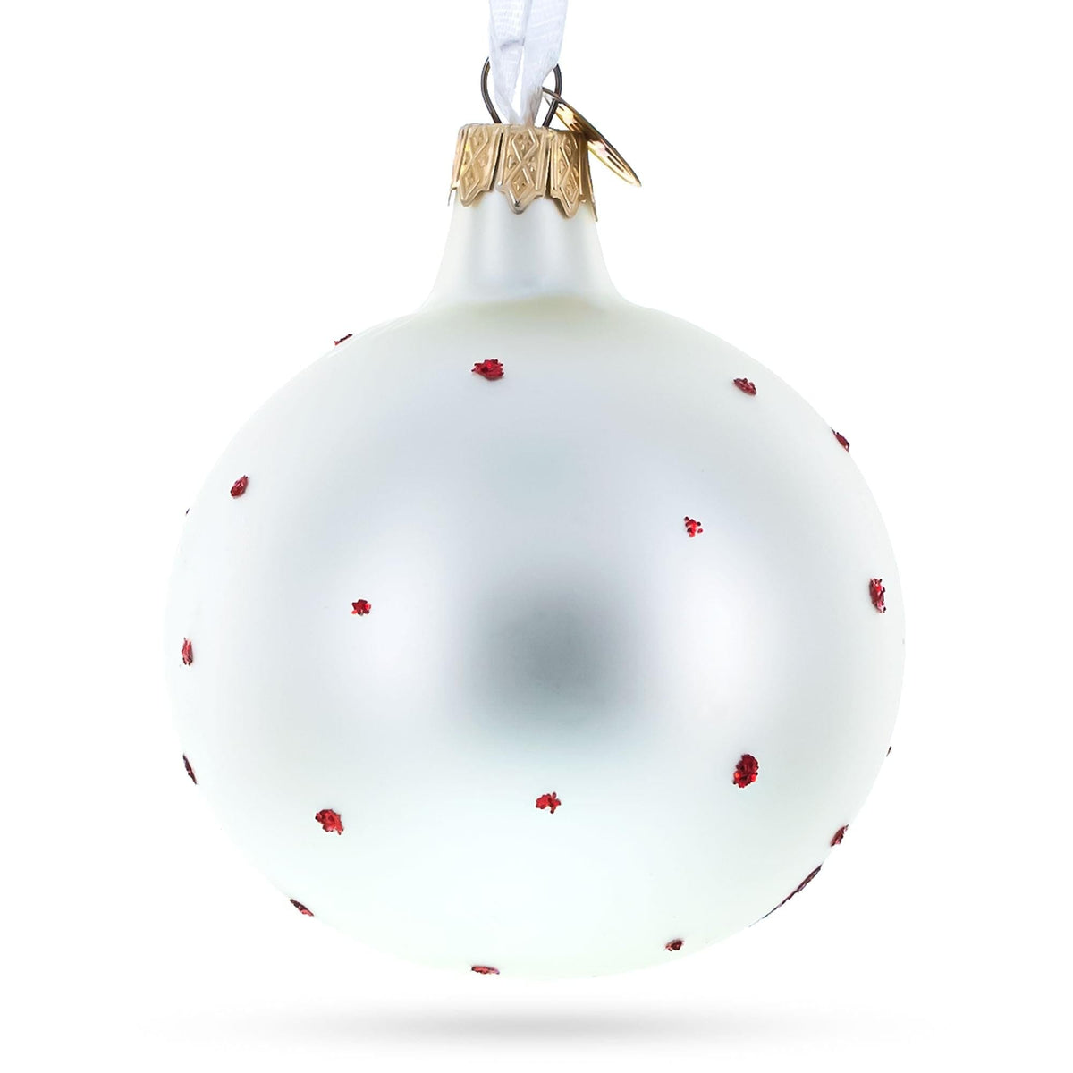 Elf and Candy Canes Glass Ball Christmas Ornaments 3.25 Inches