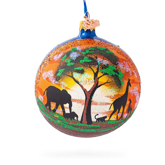 a colorful ornament with animals painted on it