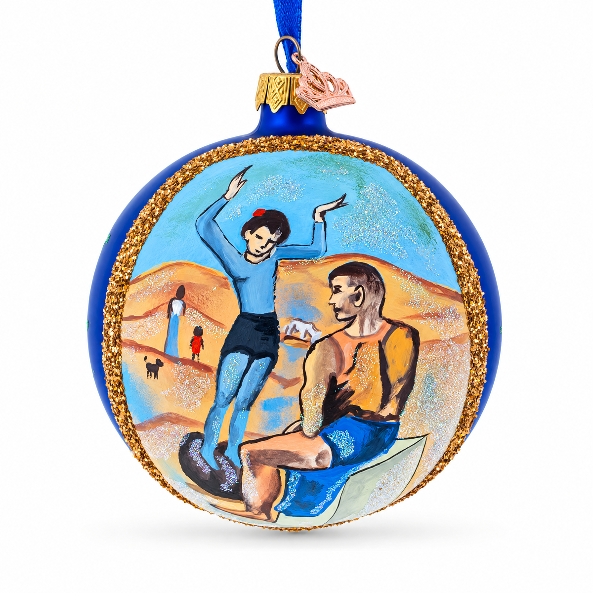 1905 "Girl on a Ball" by Pablo Picasso Glass Ball Christmas Ornament 4 Inches