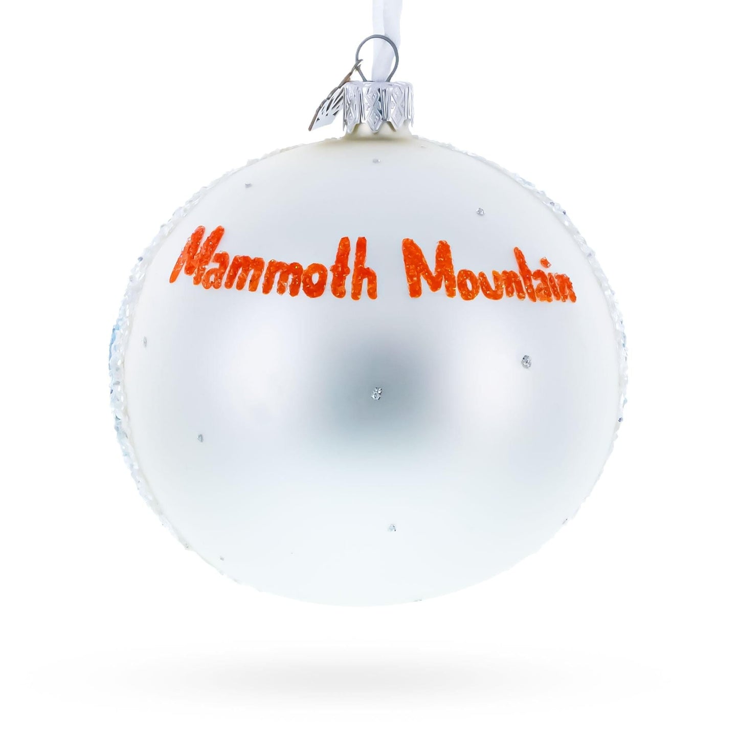 Mammoth Mountain Ski Area, California Glass Ball Christmas Ornament 4 Inches
