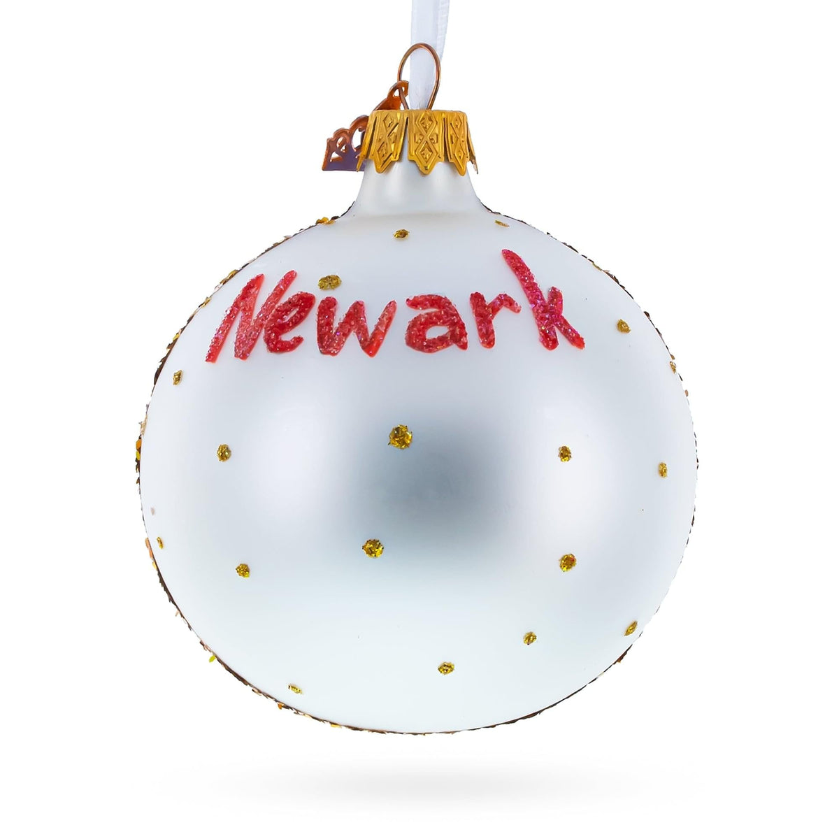 Prudential Center, Newark, New Jersey Glass Ball Christmas Ornament 3.25 Inches