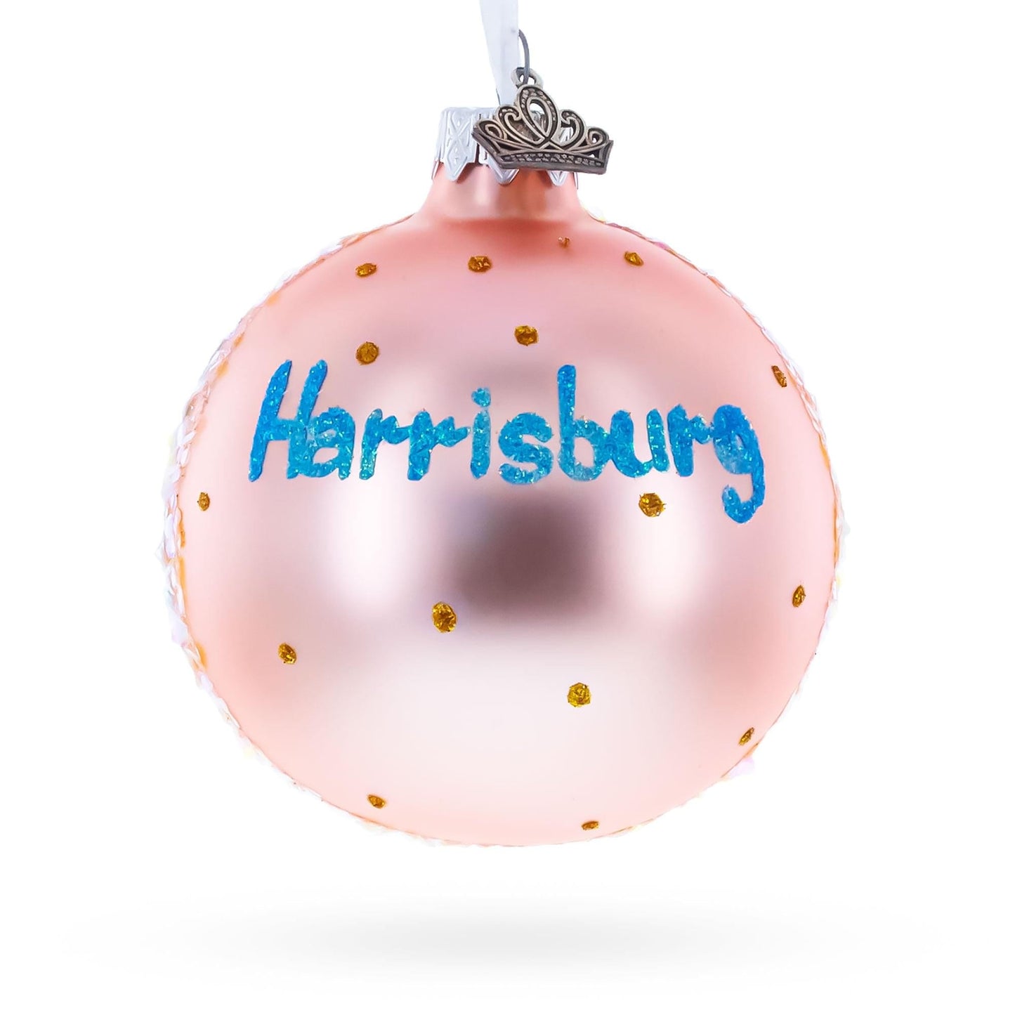Pennsylvania State Capitol, Harrisburg, Pennsylvania Glass Ball Christmas Ornament 3.25 Inches