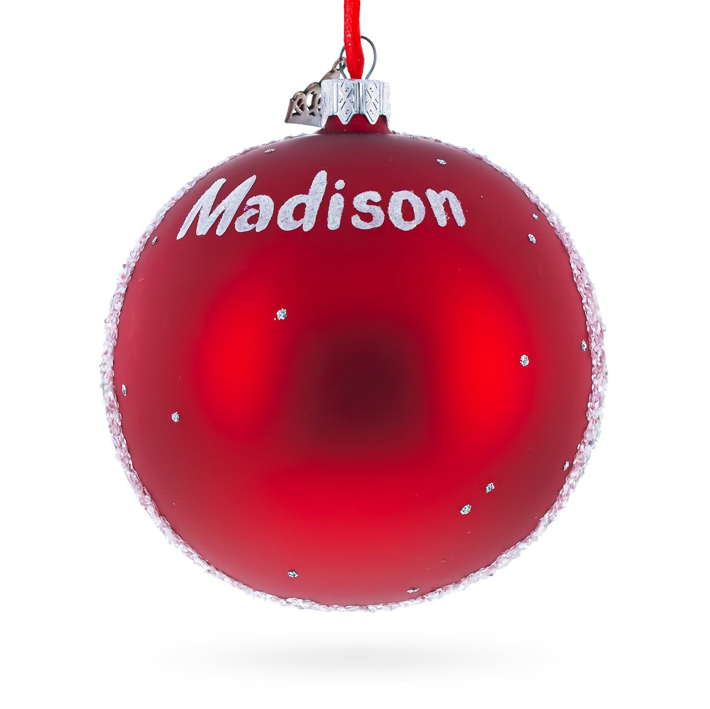Wisconsin State Capitol, Madison, Wisconsin Glass Ball Christmas Ornament 4 Inches
