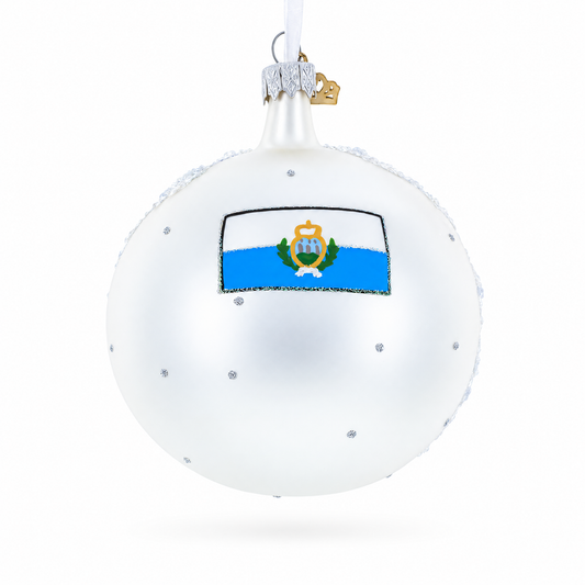 San Marino Glass Ball Christmas Ornament 4 Inches
