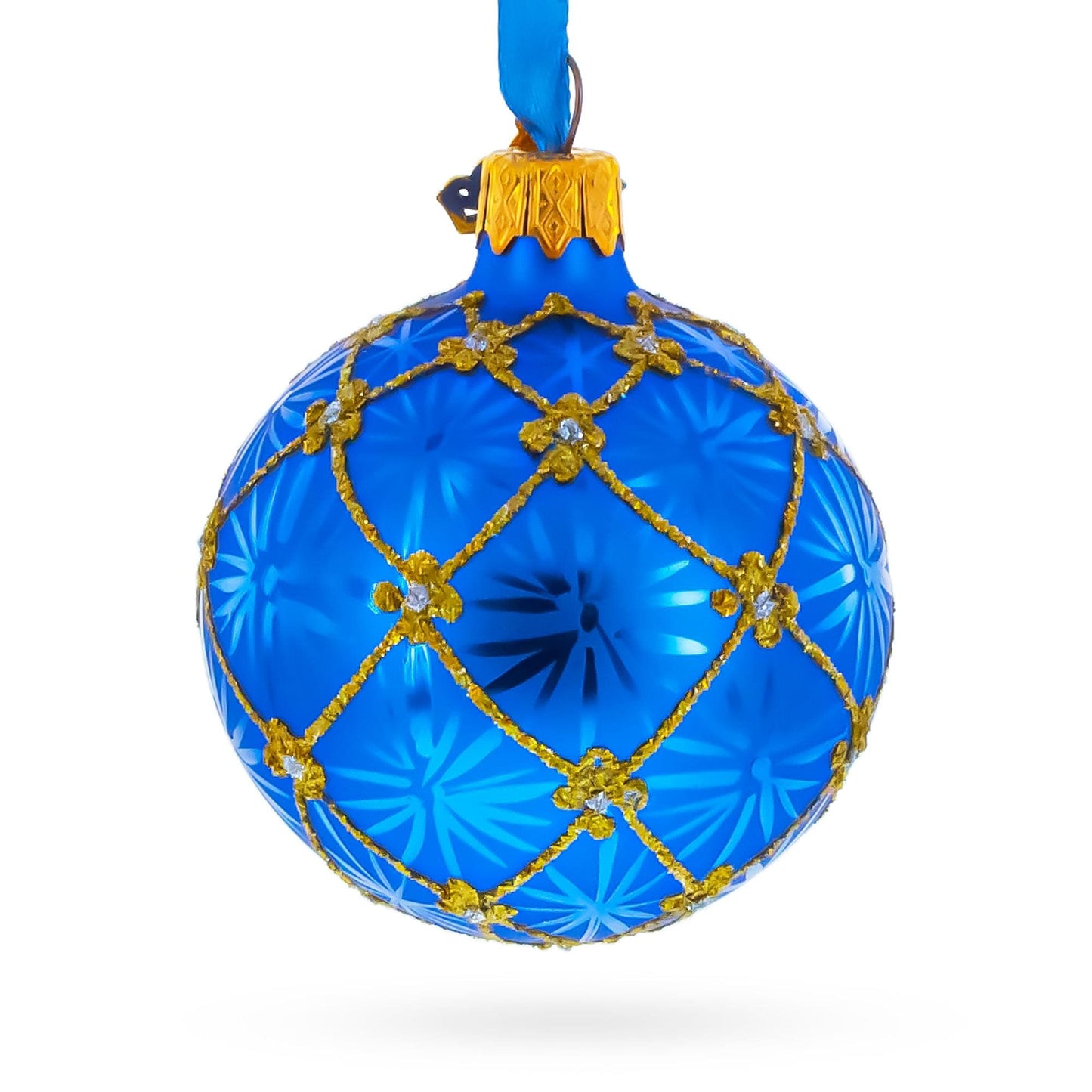 1897 Coronation Royal Glass Ball Christmas Ornament 2.4 Inches