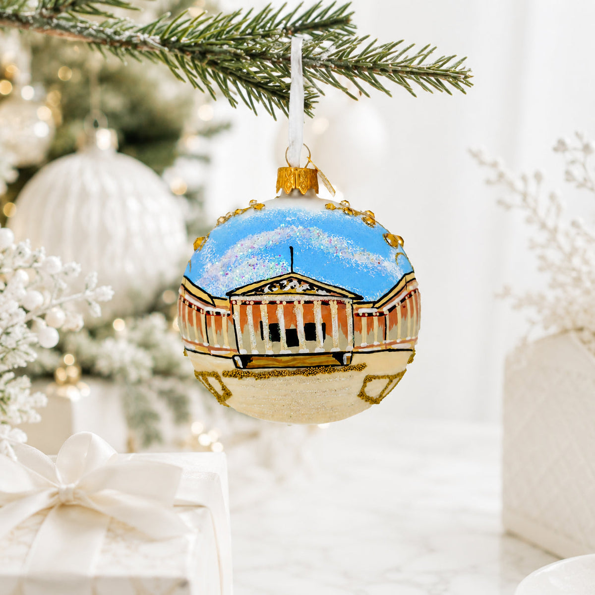 British Museum, London Glass Christmas Ornament
