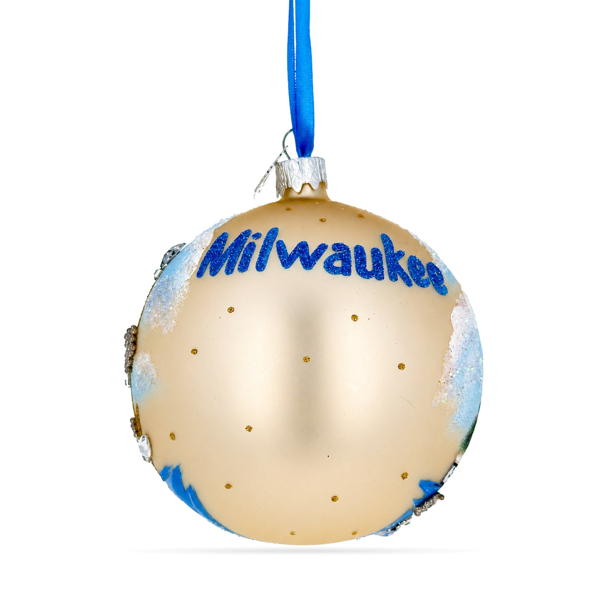 Milwaukee, Wisconsin Glass Christmas Ornament